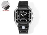 THB Factory Cartier Santos Quartz Movement Middle East Version Tape Black Steel Case Diameter 39.8mm watch